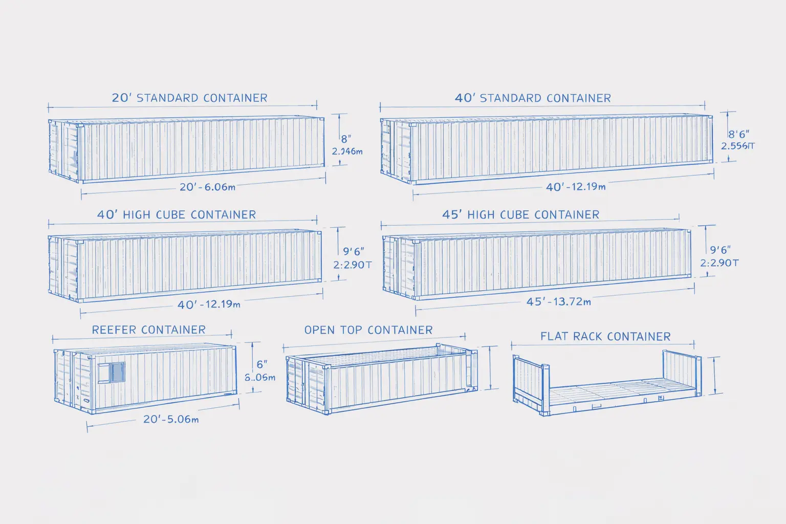 貨櫃類型與尺寸